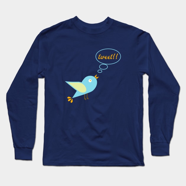 Cute tweet Long Sleeve T-Shirt by Gaspar Avila